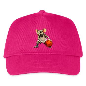 Ratte Basketball - Kinder Basecap - Fuchsia - Vorne