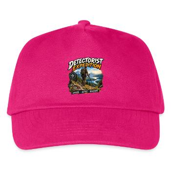 Detektorist-Expedition-Metalldetektor-Abenteuer - Kinder Basecap - Fuchsia - Vorne