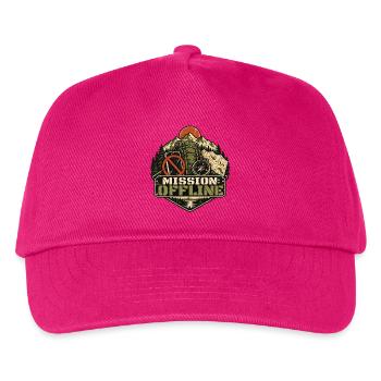 Mission: Offline – Outdoor-Auszeit - Kinder Basecap - Fuchsia - Vorne