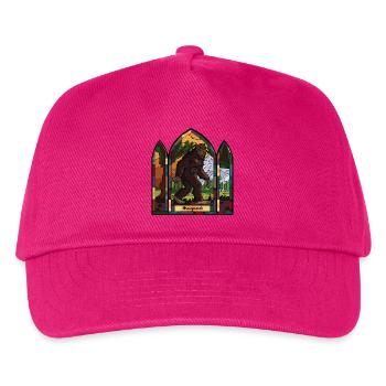 Sasquatch Buntglasfenster - Kinder Basecap - Fuchsia - Vorne