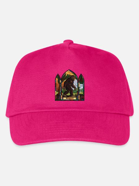 Sasquatch Buntglasfenster - Kinder Basecap - Fuchsia