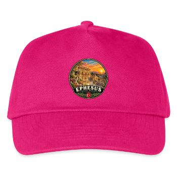 Ephesus Türkei Flagge Tempel Urlaub Historisch - Kinder Basecap - Fuchsia - Vorne