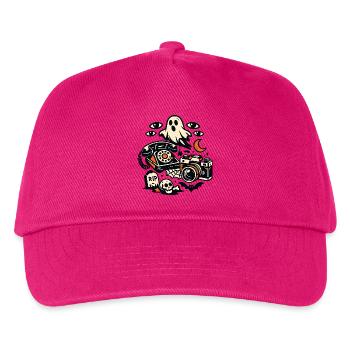 Geisterretrokamera Collage - Kinder Basecap - Fuchsia - Vorne