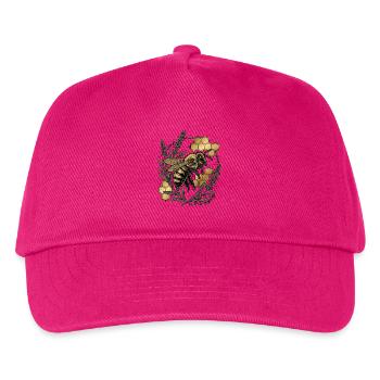 Goldene Imker Biene - Kinder Basecap - Fuchsia - Vorne