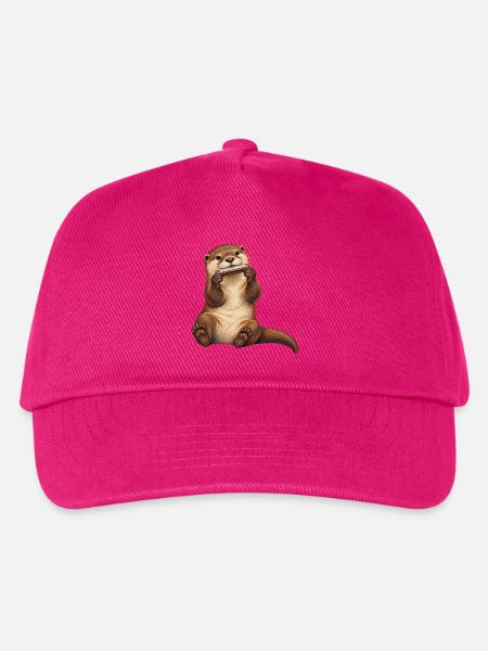 Otter spielt Mundharmonika - Kinder Basecap - Fuchsia