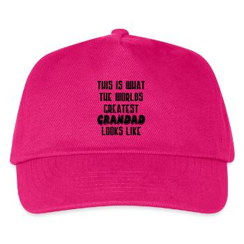 Worlds Greatest Grandad - Kids’ Baseball Cap - fuchsia - Front