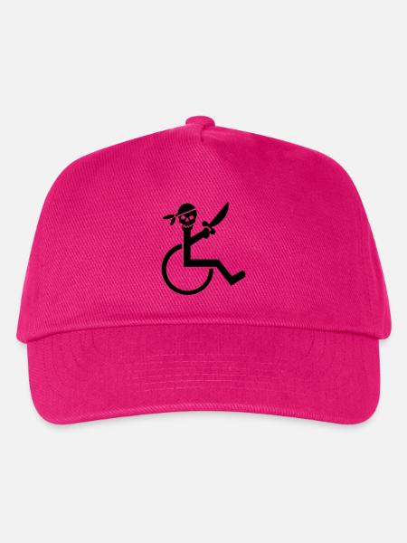 Rollstuhl-Pirat # - Kinder Basecap - Fuchsia