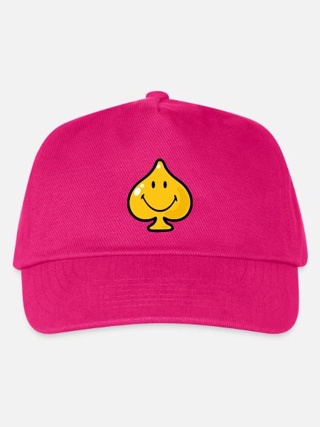 Smiley Spades - Kinder Basecap - Fuchsia
