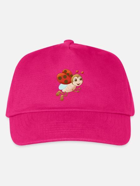 niedlicher Comic Marienkäfer - Kinder Basecap - Fuchsia