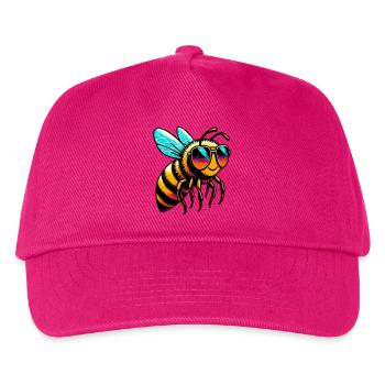 Biene - Kinder Basecap - Fuchsia - Vorne