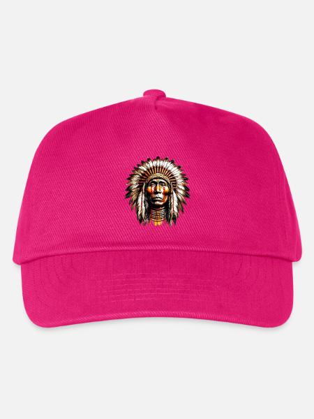 Amerikanisch, Indianer, Amerikaner - Kinder Basecap - Fuchsia