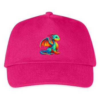 Drache - Kinder Basecap - Fuchsia - Vorne