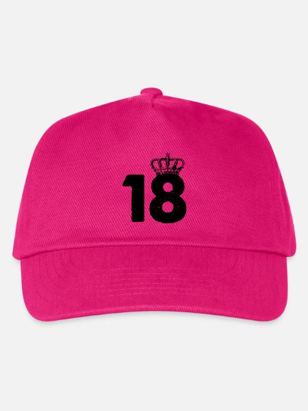 18 Krone - Kinder Basecap - Fuchsia