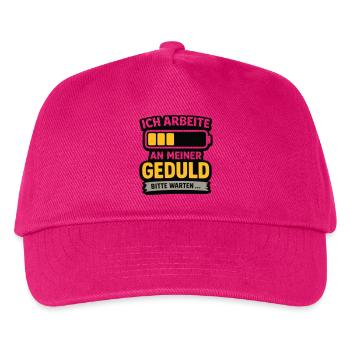 Geduld-Upgrade: Bitte Warten - Kinder Basecap - Fuchsia - Vorne