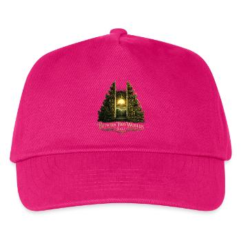 Between Two Worlds – Mystisches Bali Tempeltor - Kinder Basecap - Fuchsia - Vorne