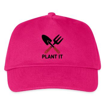 Logo Plant It d’outil de jardin - Casquette de baseball Enfant - fuchsia - Devant