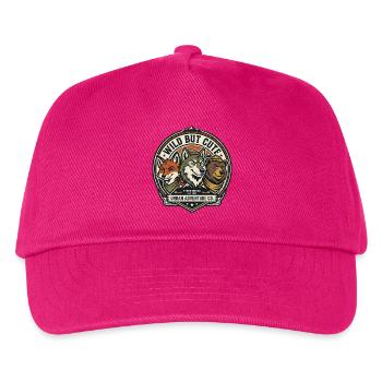 Wild und doch niedlich - Kinder Basecap - Fuchsia - Vorne
