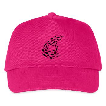 Fischschwarm Unterwasser Silhouette - Kinder Basecap - Fuchsia - Vorne
