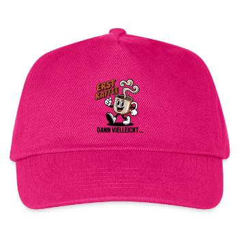 Erst Kaffee - Kinder Basecap - Fuchsia - Vorne