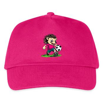Fussball Igel - Kinder Basecap - Fuchsia - Vorne