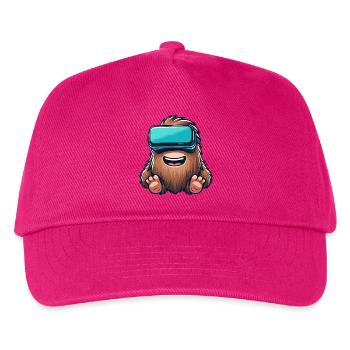 Bigfoot Sasquatch Süß Comic Cartoon VR Virtual Rea - Kinder Basecap - Fuchsia - Vorne