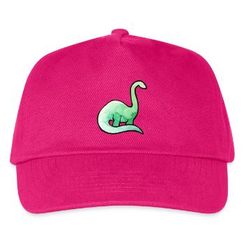Smaragdgrünes Dino-Aquarell - Kinder Basecap - Fuchsia - Vorne