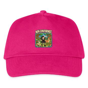 Nonkonformistische Wald-Lolita - Kinder Basecap - Fuchsia - Vorne