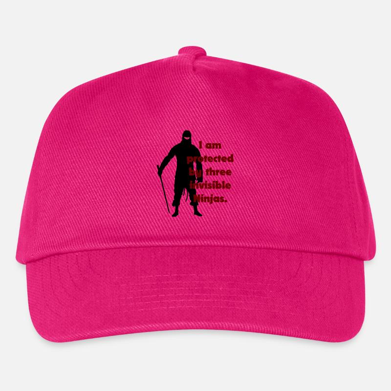 I am protected by three invisible ninjas - Kids’ Baseball Cap - fuchsia