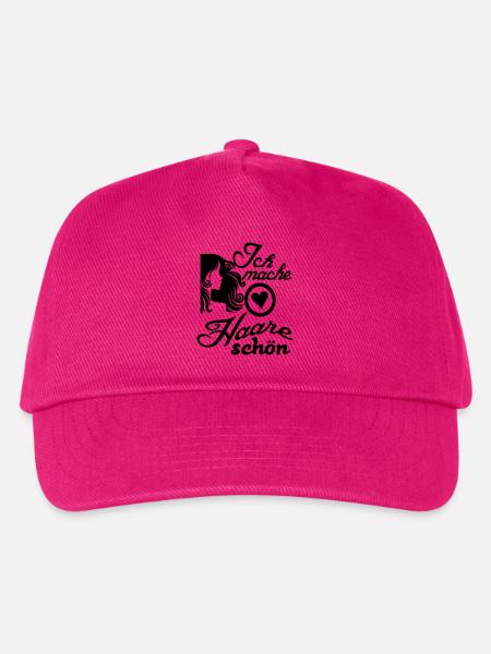 Ich mache Haare schön Friseur Spruch Geschenk - Kinder Basecap - Fuchsia