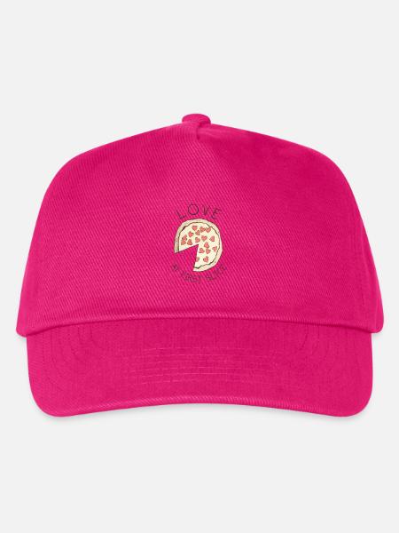 Pizza Love At First Slice - Kinder Basecap - Fuchsia