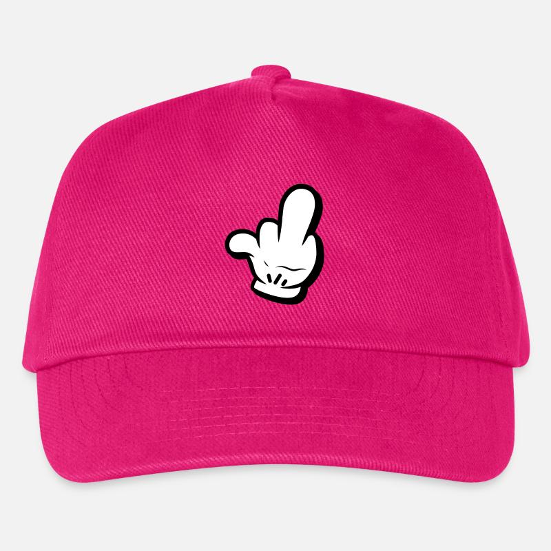 Mittelfinger Comic Style - Kinder Basecap - Fuchsia