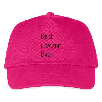Camping Camper Campeur Tente Zelt Tent - Kids’ Baseball Cap - fuchsia - Front