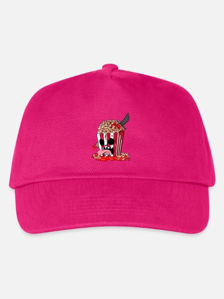Horrorfilm Horror Film Popcorn Geschenk - Kinder Basecap - Fuchsia