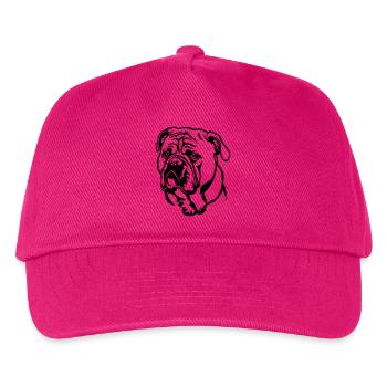 Continental Bulldog Kopf - Kinder Basecap - Fuchsia - Vorne