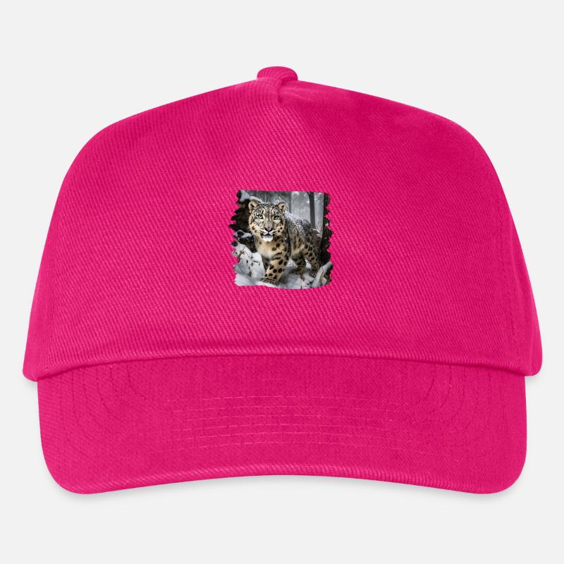 Schneeleoparden Schneeleopard - Kinder Basecap - Fuchsia