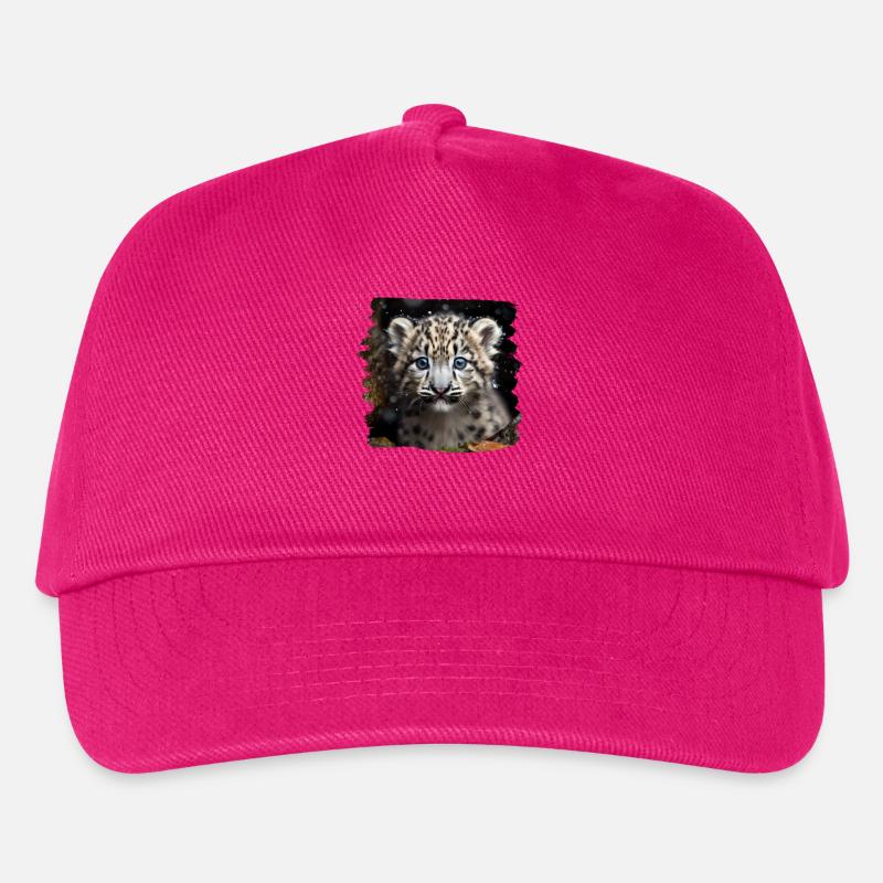 Schneeleoparden Schneeleopard - Kinder Basecap - Fuchsia