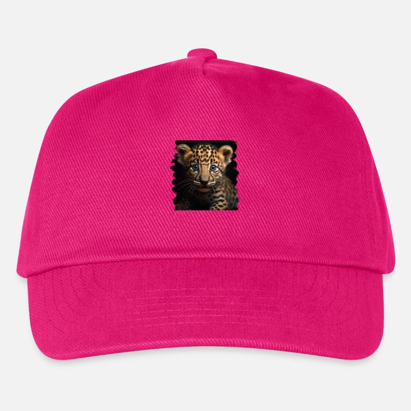 Leoparden Leoparde realistic Leopard - Kinder Basecap - Fuchsia