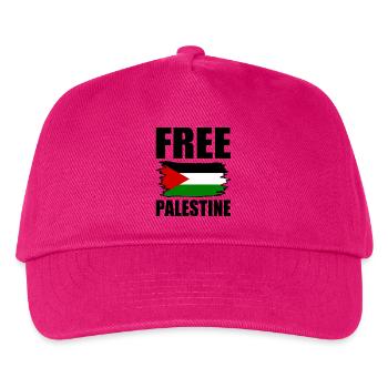 Free palestine - Kinder Basecap - Fuchsia - Vorne
