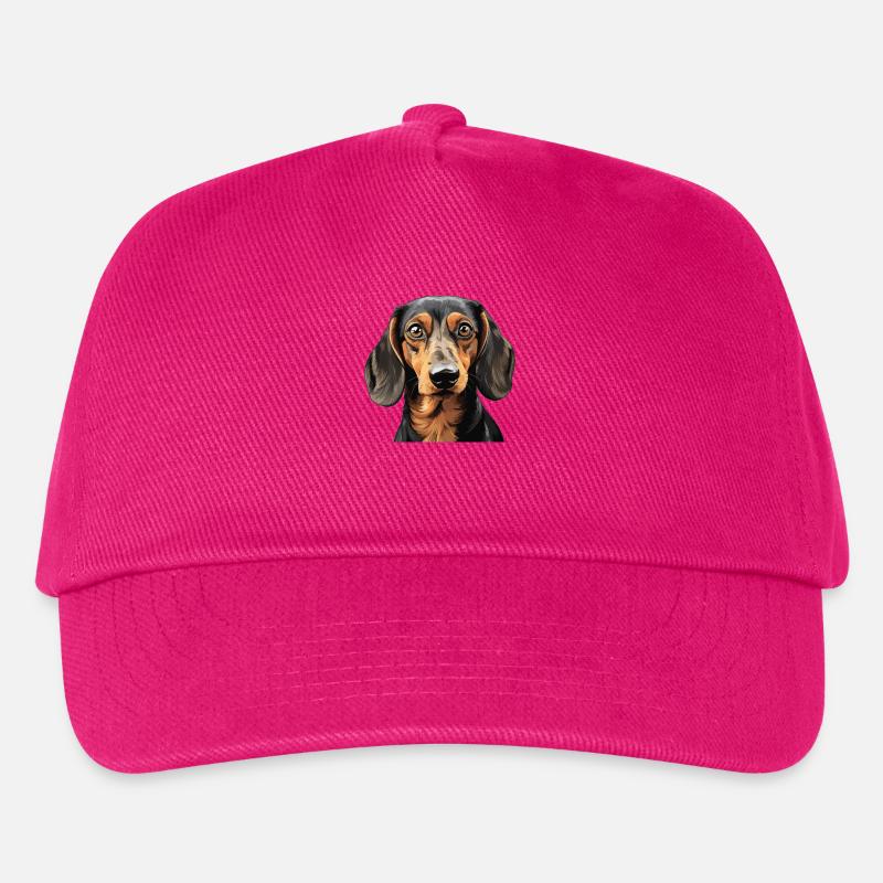Hund Dackel - Kinder Basecap - Fuchsia