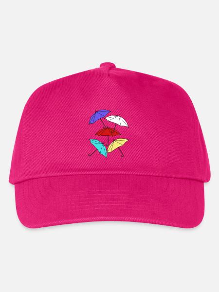 Schirm Regenschirme Regenschirm Unwetter Wetter - Kinder Basecap - Fuchsia