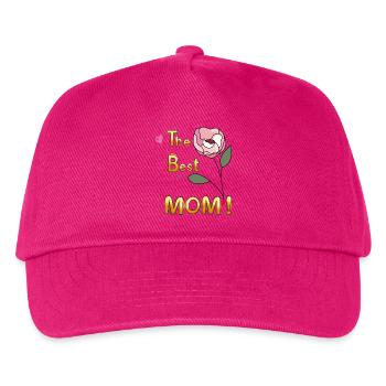 the Best Mom - Kinder Basecap - Fuchsia - Vorne