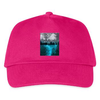 Ruhiger Wald bei Nacht - Kinder Basecap - Fuchsia - Vorne