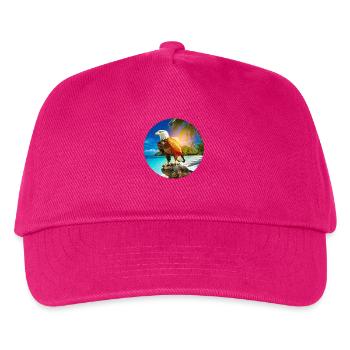 Adler am Eagle Beach Aruba Sommerurlaub - Kinder Basecap - Fuchsia - Vorne