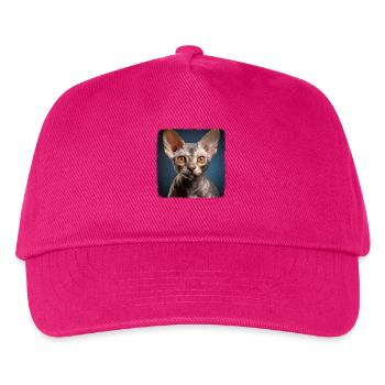 Devon Rex Kätzchen Devon Rex Katze - Kinder Basecap - Fuchsia - Vorne