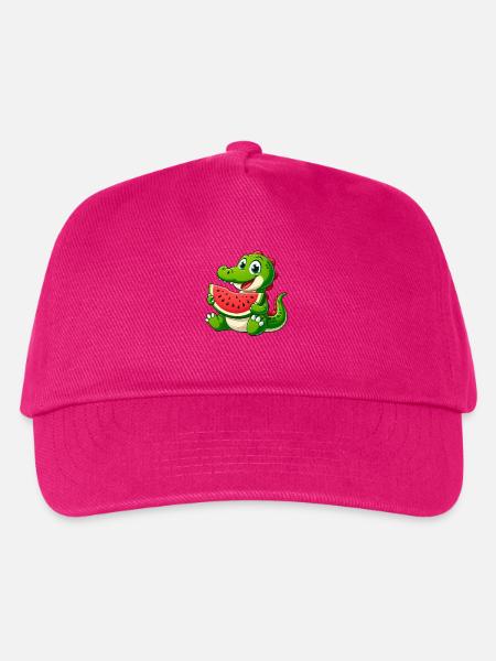 Krokodil Melone Wassermelone Frucht Fruchtig - Kinder Basecap - Fuchsia