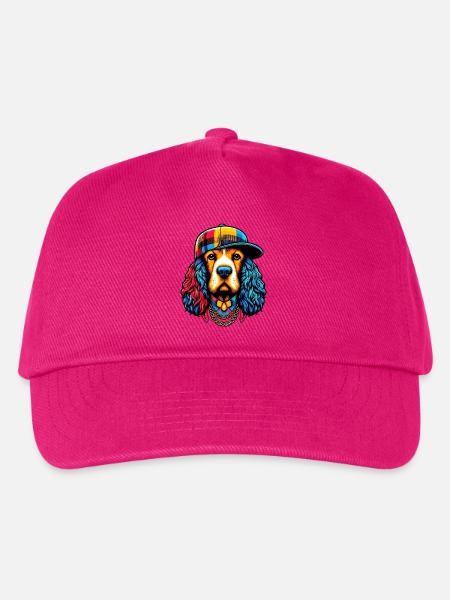 Hund - Kinder Basecap - Fuchsia