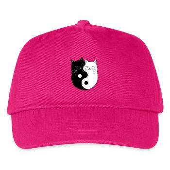 Yin et Yang Chats Chat Propriétaire Bouddhisme Graphique - Casquette de baseball Enfant - fuchsia - Devant
