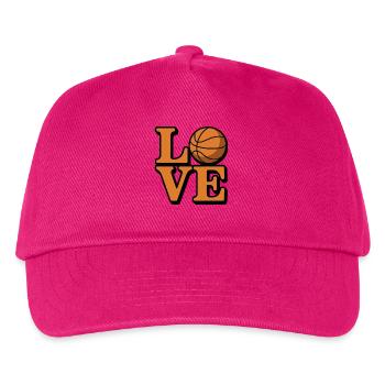 Ich liebe Basketball - Kinder Basecap - Fuchsia - Vorne