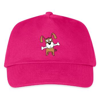 Drôle Chien Grand Os Bouche Bouche Faim Cool - Casquette de baseball Enfant - fuchsia - Devant