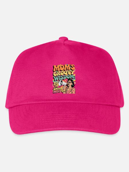 Mamas groovige Weisheit Lustiges Retro-Geschenk - Kinder Basecap - Fuchsia